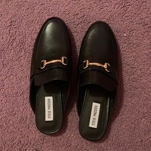 Steve Madden Black Slip-On Sandals